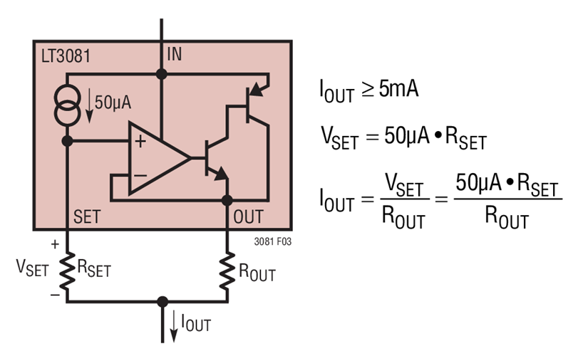 Using the LT3081 as a Current Source