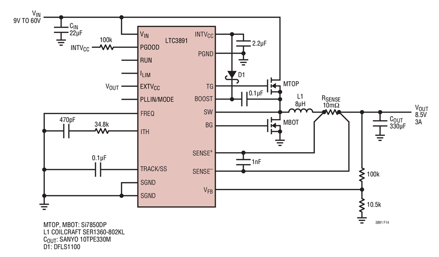 High Efficiency 8.5V Step-Down Converter