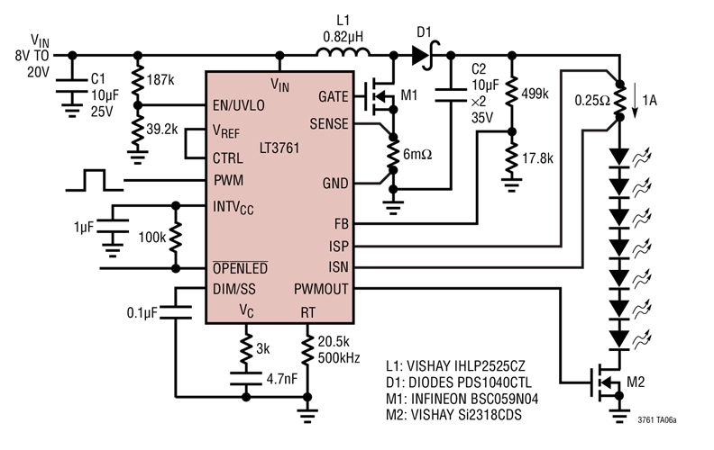 Boost LED Driver for 30kHz PWM Dimming