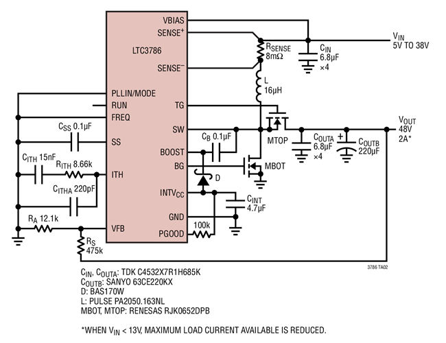 High Efficiency 48V Boost Converter