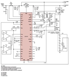 Battery Backup System Manager Controlling a Six-Series Cell SLA Battery with Temperature Compensation