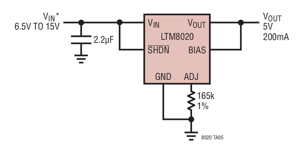 5V Step-Down Converter (No Output Capacitor Required)