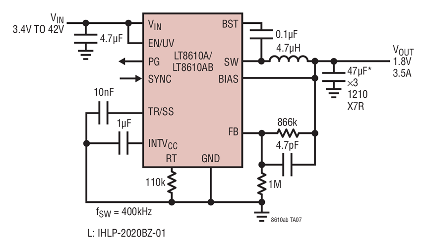 LT8610A 1.8V Step-Down Converter