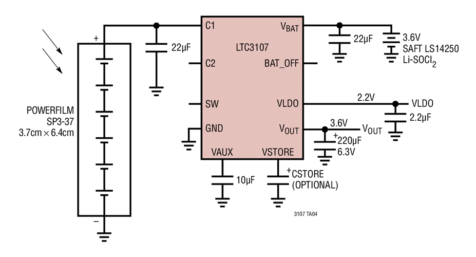 3.6V Solar Powered Battery Life Extender Works from Indoor Lighting