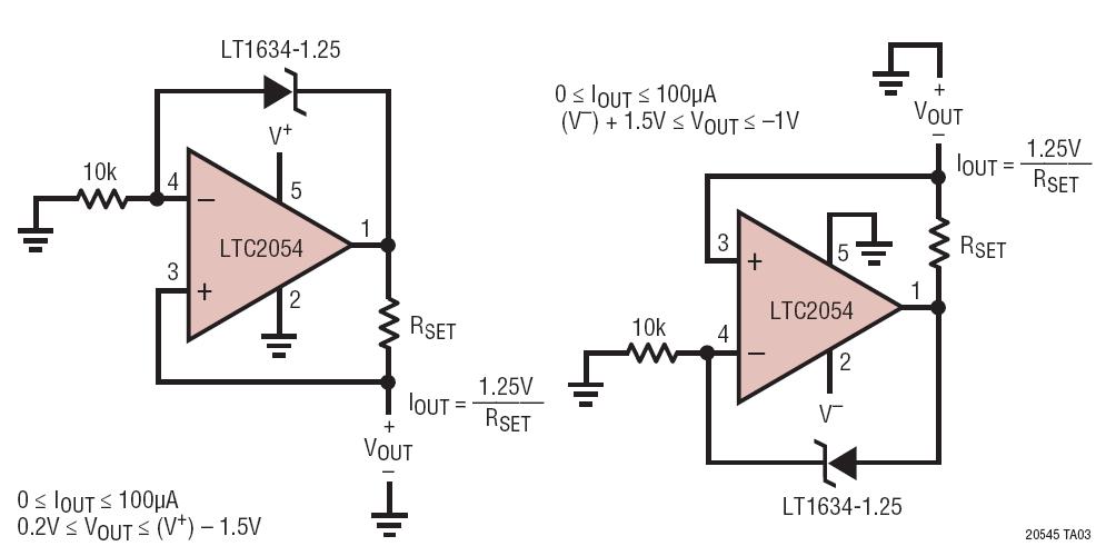Ground Referred Precision Current Sources