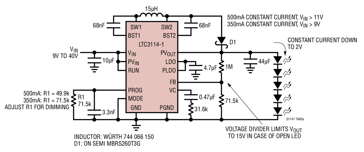Constant Current High Brightness LED Driver