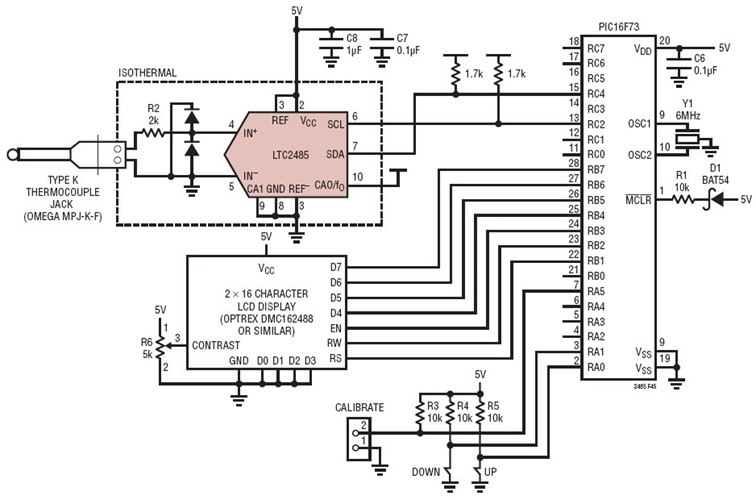 Complete Type K Thermocouple Measurement System (I2C) with Cold Junction Compensation
