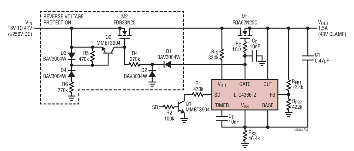 28V Vehicle Application with Reverse Voltage Protection