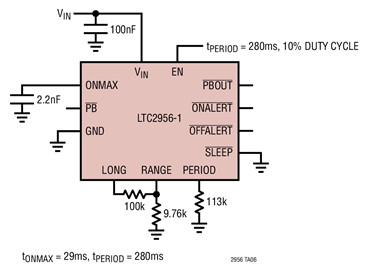 Low IQ Timer with 10% Duty Cycle