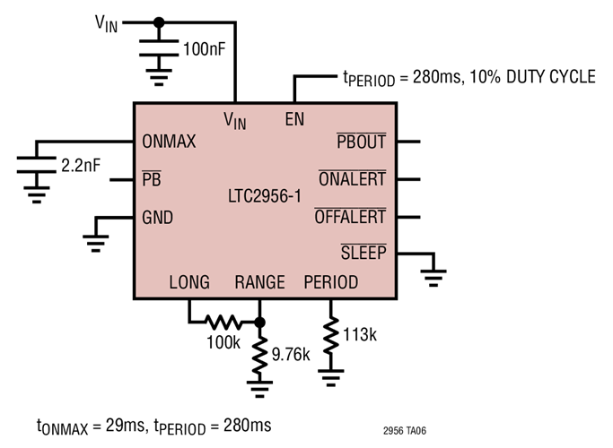 Low IQ Timer with 10% Duty Cycle
