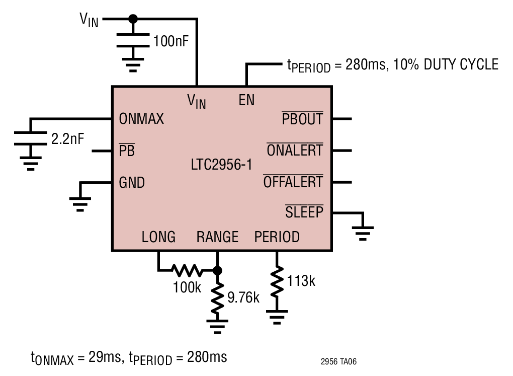 Low IQ Timer with 10% Duty Cycle