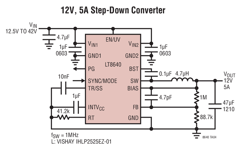 12V, 5A Step-Down Converter