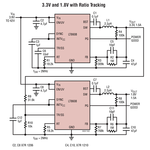 3.3V and 1.8V with Ratio Tracking