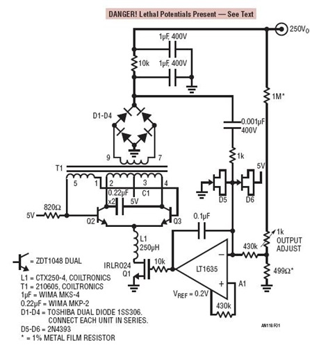 Royer Topology Achieves 100μVp-p Noise at 250V Output