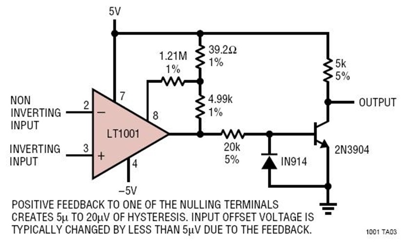Microvolt Compararator with TTL Output