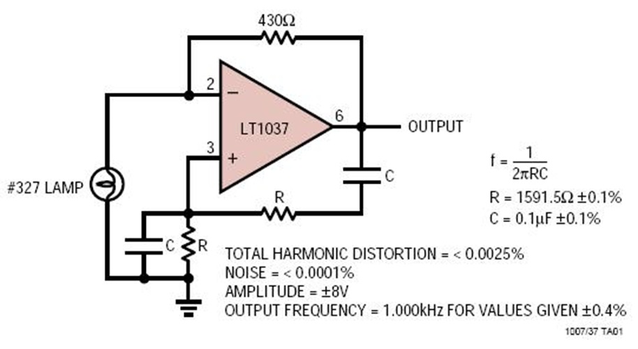 Ultrapure 1kHz Sine Wave Generator