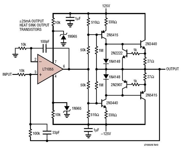 ±120V Output Precision Op Amp