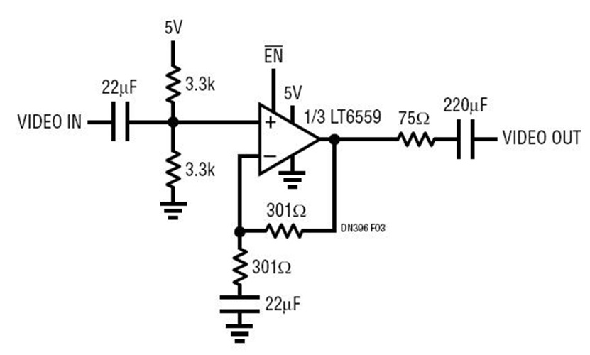 HD Video Cable Driver Using Economical LT6559