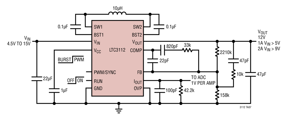 Regulated 12V Output from Wide Input Supply Range