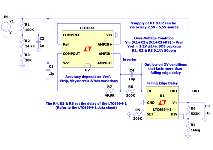 High Accuracy, µPower, Over-Voltage Detector with Glitch Suppressor