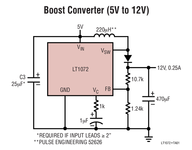 Boost Converter (5V to 12V)
