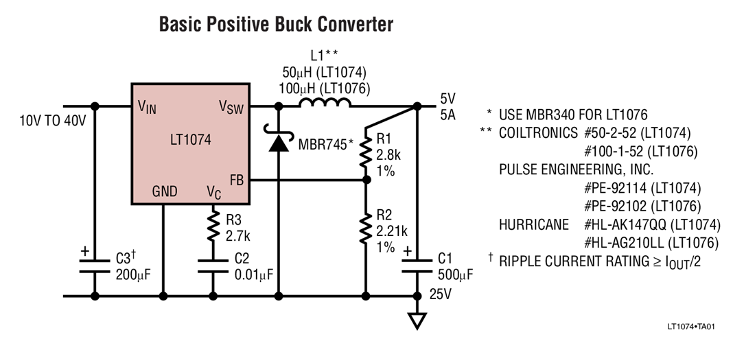 Basic Positive Buck Converter