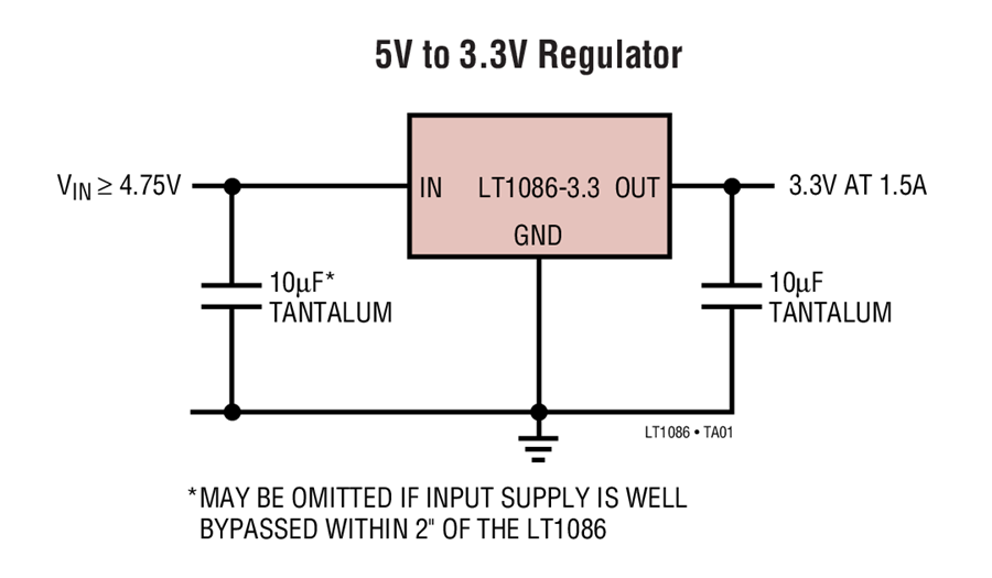 LT1086 Datasheet and Product Info | Analog Devices 9 pin transformer diagram 