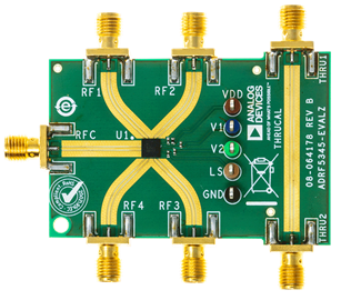 ADRF5345-EVALZ Evaluation Board - Top View