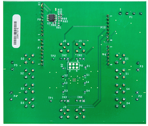 EVAL-ADG2412EBZ Evaluation Board - Bottom View