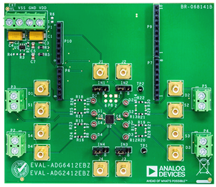 EVAL-ADG2412EBZ Evaluation Board - Top View