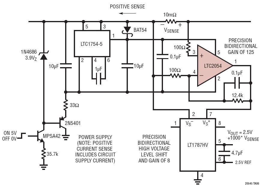 Low Power, Bidirectional 60V Precision Hi Side Current Sense Circuit Collection Analog Devices