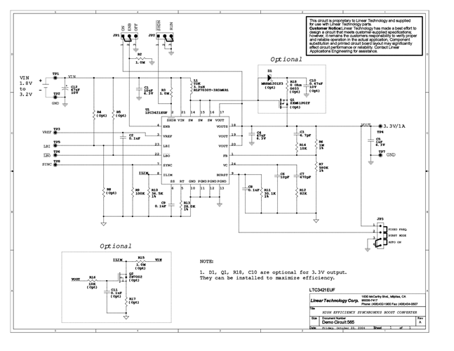 DC565A Evaluation Board | Analog Devices