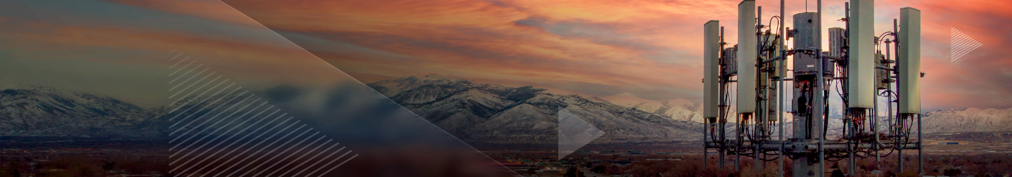 5G antenna over a remote mountain town