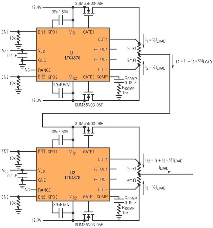 Easy Balanced Load Sharing For Three Or Four Supplies Even With Unequal Supply Voltages Analog Devices