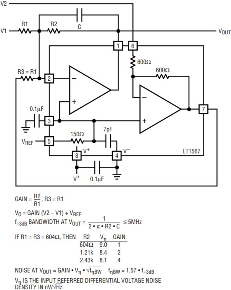 designlownoisedifferentialcircuitsusingthelt1567duala