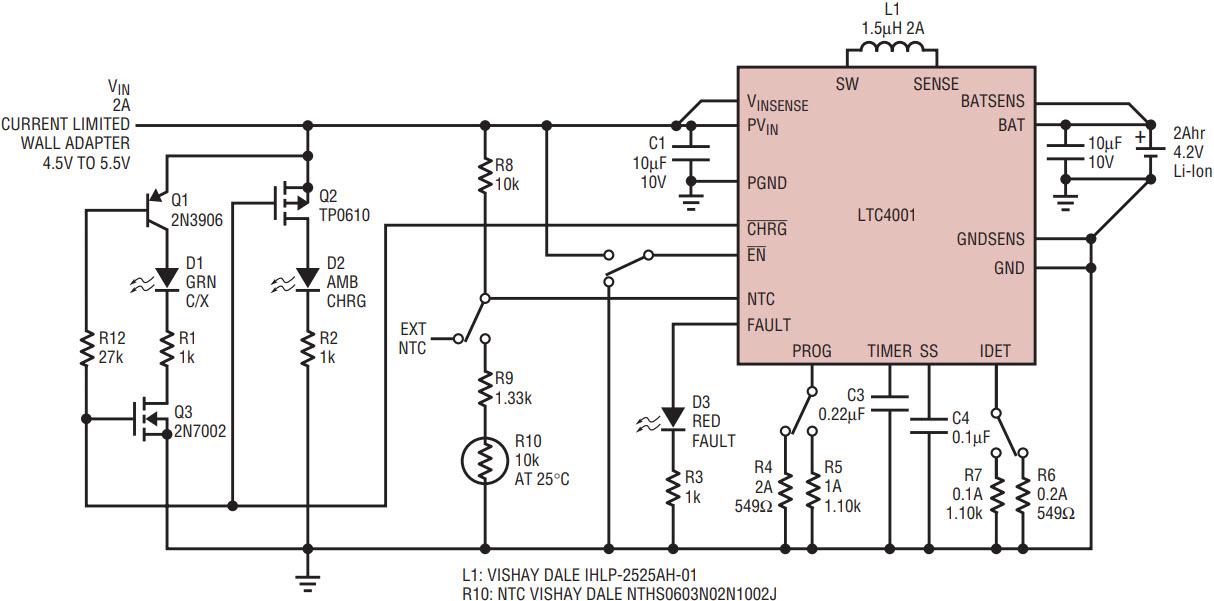 Reduce Charge Time for High Capacity Li-Ion Batteries with 2A