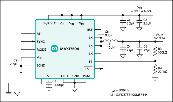 MAX17504ATP+