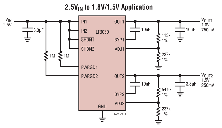 LT3030 Datasheet and Product Info | Analog Devices
