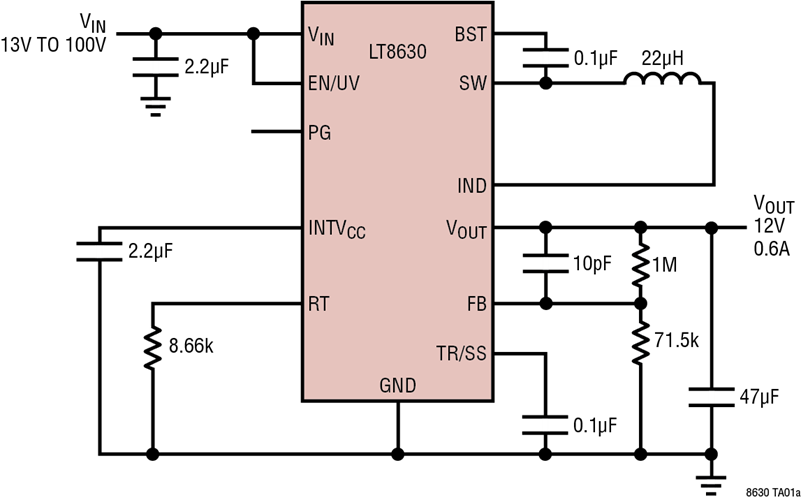 LT8630 Application Circuit