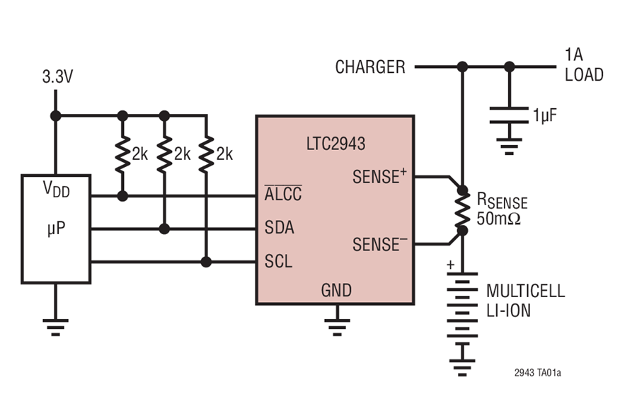 LTC2943 Multicell Battery Gas Gauge with Temperature ... autometer amp wiring diagram 