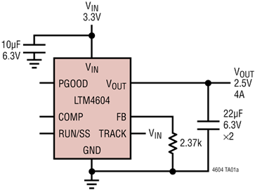 Ltm4604 µmodule 降压型稳压器 亚德诺 Adi 半导体 Ltm4604 µmodule 降压型稳压器 亚德诺 Adi 半导体