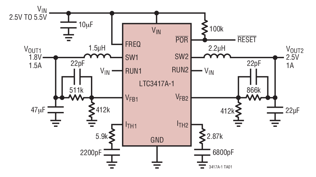 LTC3417AEFE-1#TRPBF