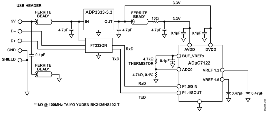 CN0153 Circuit Note | Analog Devices xtal microphone wiring diagram 