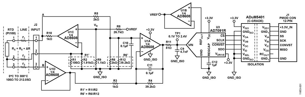 CN0337 Circuit Note | Analog Devices pt100 rtd diagram 