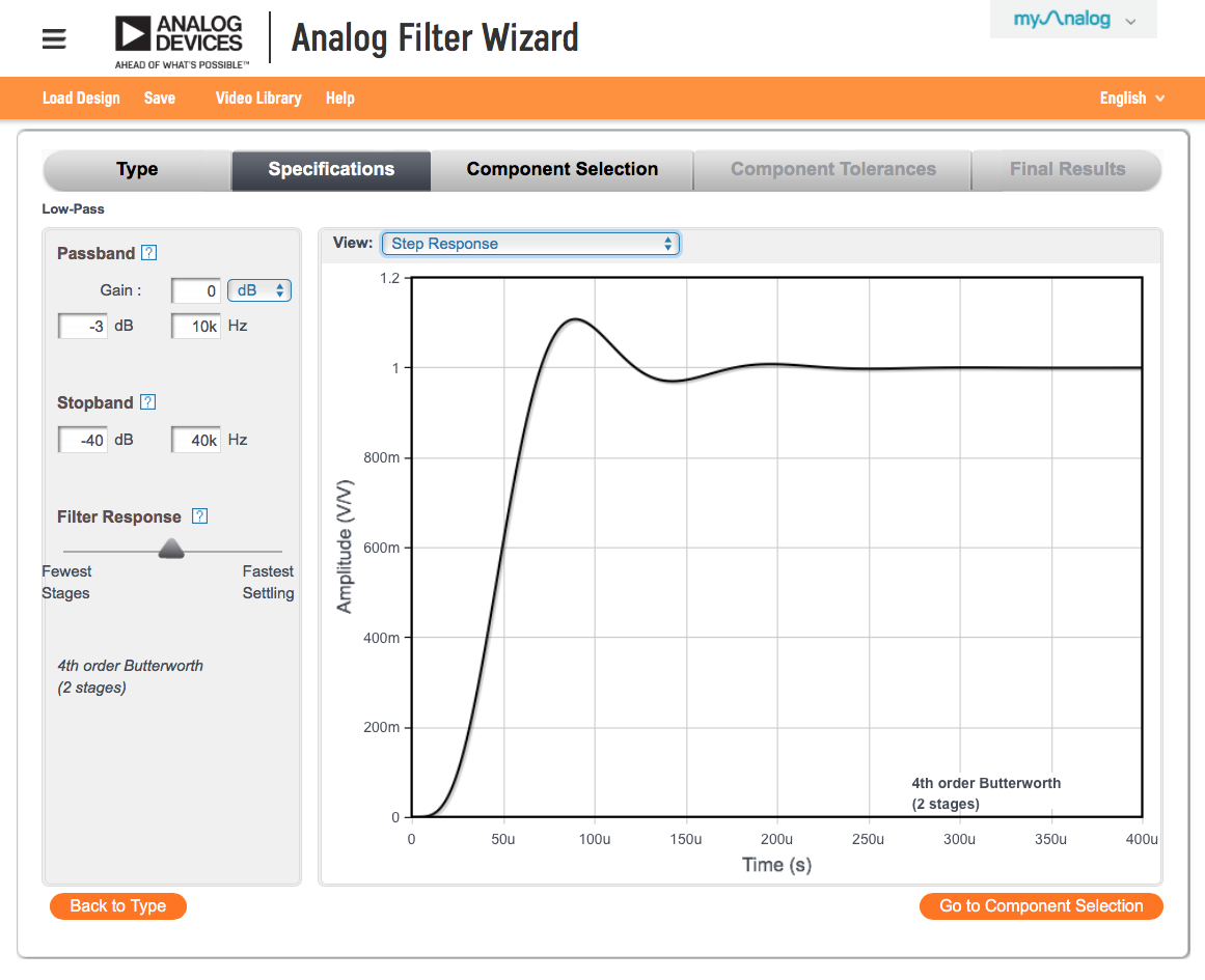 The Analog Filter Wizard Design Tool Analog Devices