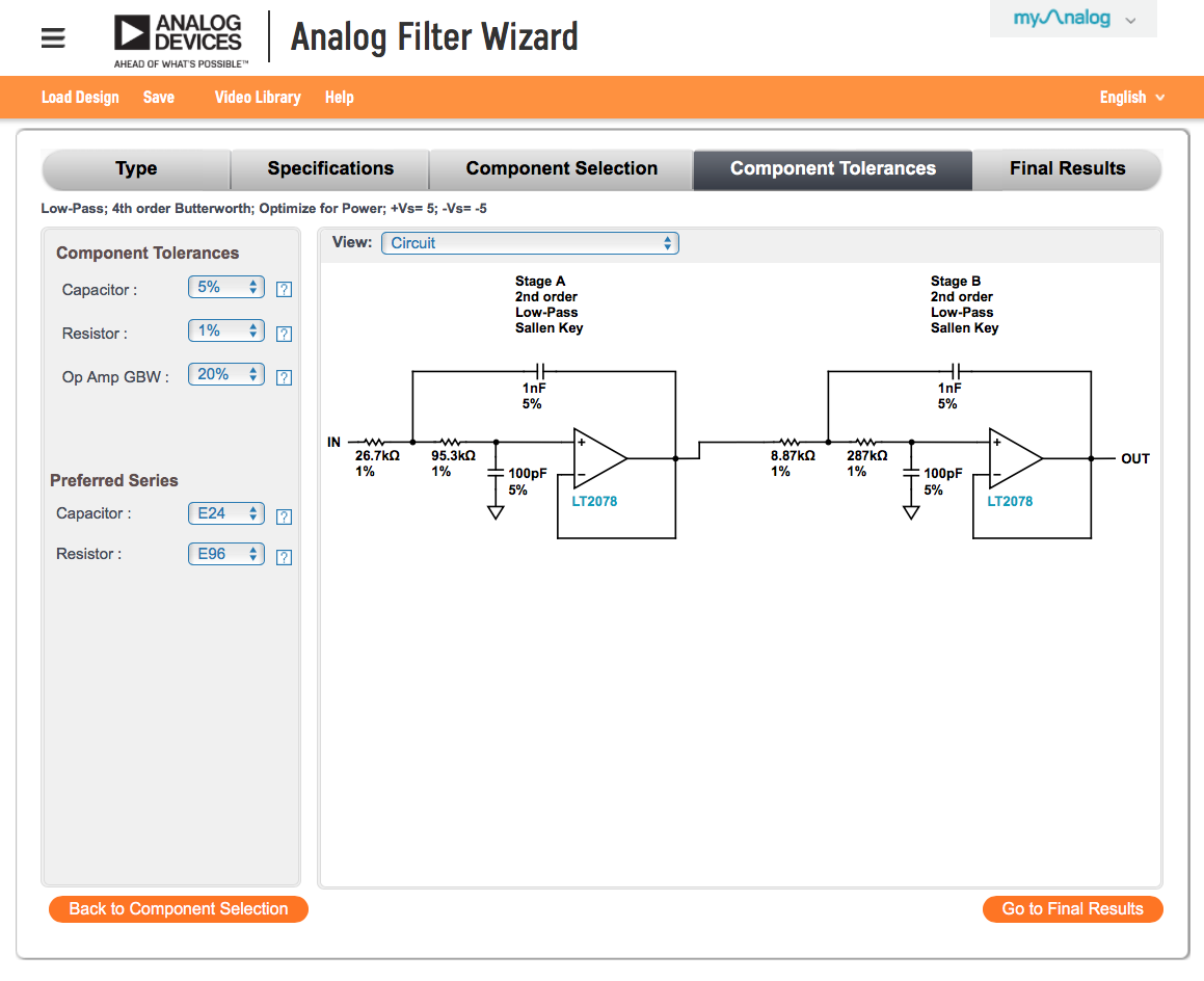 The Analog Filter Wizard Design Tool Analog Devices
