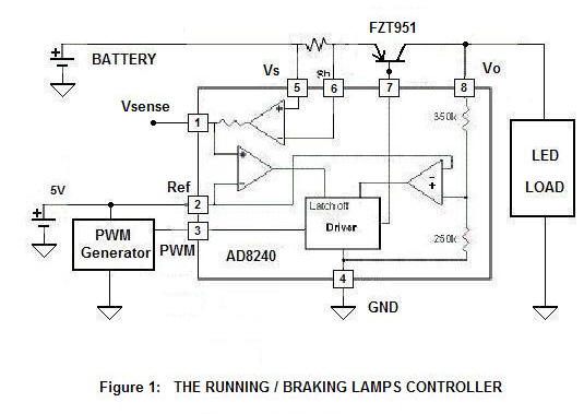 Automobile Tail Lamp and Brake Lamp Controller | Analog ... 2 way switch wiring diagram fig 1 two 