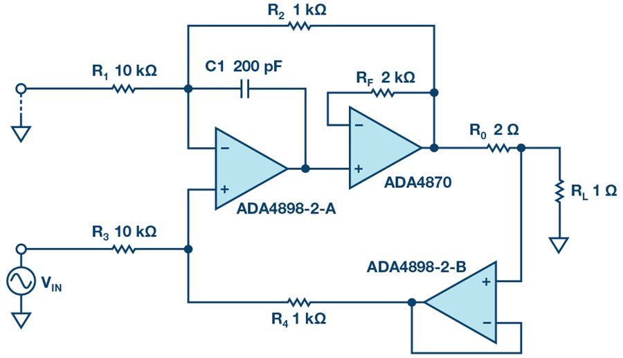 A Large Current Source with High Accuracy and Fast Settling Analog Devices