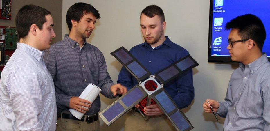 Original four members of UMass Lowell's team who helped write the SPACE HAUC proposal.