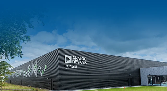 Exterior of the Catalyst Centre building at dusk
